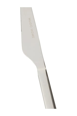 Mudo Home New Premıum Steel 2'li Yemek Bıçağı Gümüş