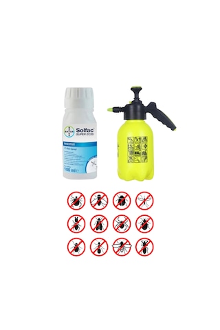 Bayer Bahçe Seti Solfac Süper 100 Ml + 2 L Basınçlı Pompa 90 Gün Bayer Bahçe Seti Solfac Süper 100 Ml + 2 L Basınçlı Pompa 90 Gün