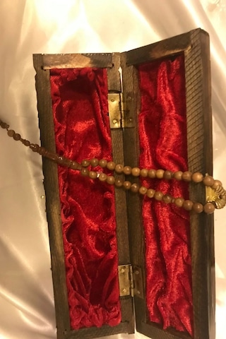 Tespih Kuka Doğal Ahşap Tesbih Gümüş İmameli Ahşap Kutulu Çok Renkli