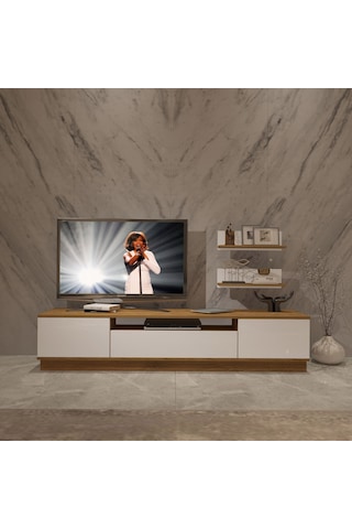 Decoraktiv Trio 4s Mdf Tv Ünitesi Tv Sehpası Pera - Beyaz