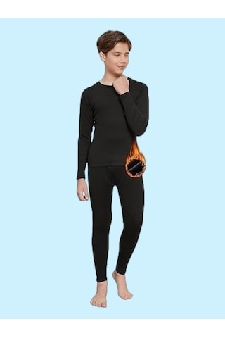 Tezzgelsin Erkek Çocuk Termal Alt Üst İçlik Takımı Siyah