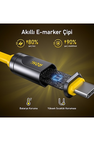 Aohi Magcube 67w 2 Portlu Şarj Adaptörü, 240w 8k Süper Hızlı Şarj/data Kablosu Seti