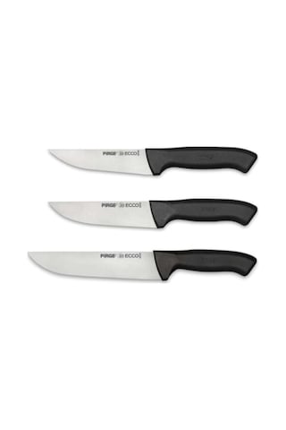 Pirge Ecco Evde Kasap Bıçak Seti 3 Parça 35143 Gri