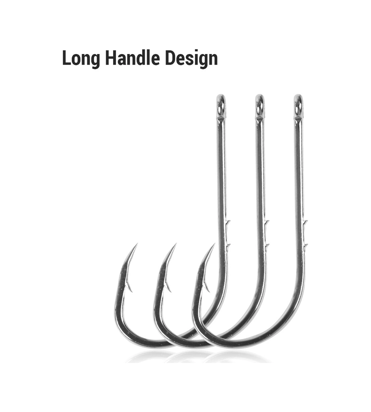 Dianziye 100 Adet Yüksek Karbon Çelik Çift Tikenli Uzun Saplı Deniz Ve Tatlı Su Balıkçılık İğneleri 5 Numara - Dayanıklı Ve Kuru Tutan