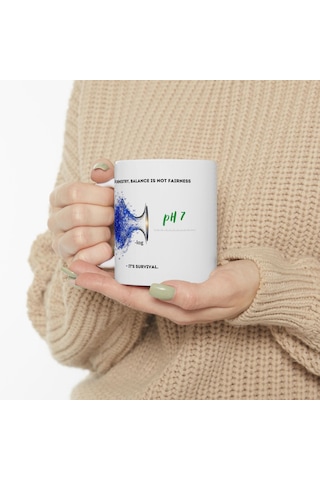 Kimya Temalı Beyaz Kupa Bardak Kimyacılar Ve Bilim Severler İçin Eğlenceli Hediye Beyaz