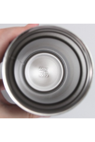 Paslanmaz Çelik İplik Yalıtım Bardağı Yaratıcı Uzaylı Rotasyon Bardağı Beyaz