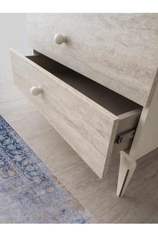 Petra 2 Kapaklı Aynalı Elbise Dolabı Gardrop 120x55x200
