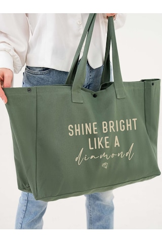 Çınar Bez Çanta Shine Bright Like A Baskılı Çanta - Standart