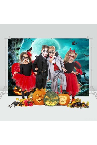 Youtek 2.1x1.5m Kadife Fotoğraf Arka Planı, Halloween Temalı, Yıkabilir Yeniden Kullanılabilir, Işık Yansıtmaz, Portre Ve Parti Dekorasyonu Beyaz