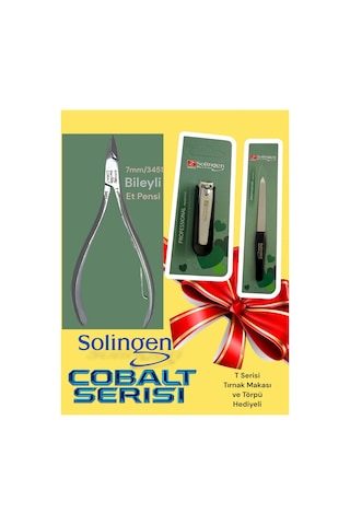 Solingen 3451 7 Mm Et Pensi - Solingen Tırnak Makası Ve Törpü Hediyeli /profesyonel Set