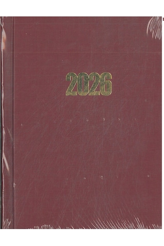Özkan 2026 Ajanda 12x17 Cilt Bezli Bordo Hafta Sonları Birleşik Bordo