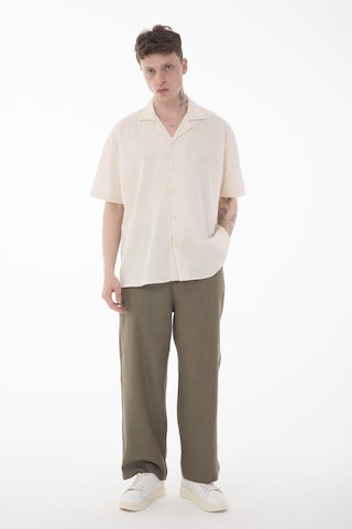 Rocqerx R-4415 Kemer Detaylı Keten Baggy Pantolon Haki