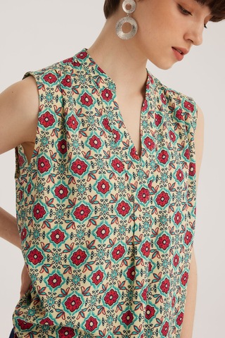 Yeşil Kolsuz Bluz 001 Yeşil 46