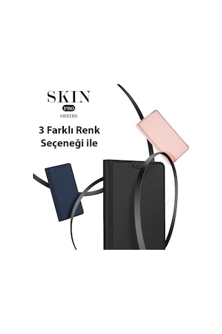 Dux Ducis Sm Galaxy Uyumlu S23 Plus Kılıf Skin Pro Series Flip Cover Kapaklı Kılıf- 5775 Lacivert