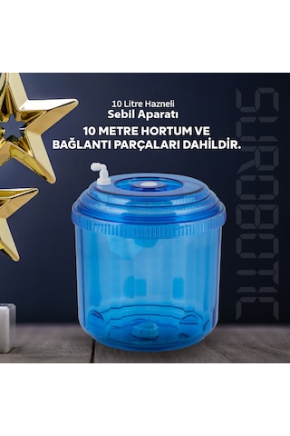 Surobotic Smart 10 Litre Hazneli Sebil Aparatı - 10 Metre Hortum