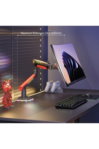 North Bayou F5 Ergonomic Rgb Li Monitör Kolu 32-60 Gazlı Pistonlu Gaming Monitör Stand