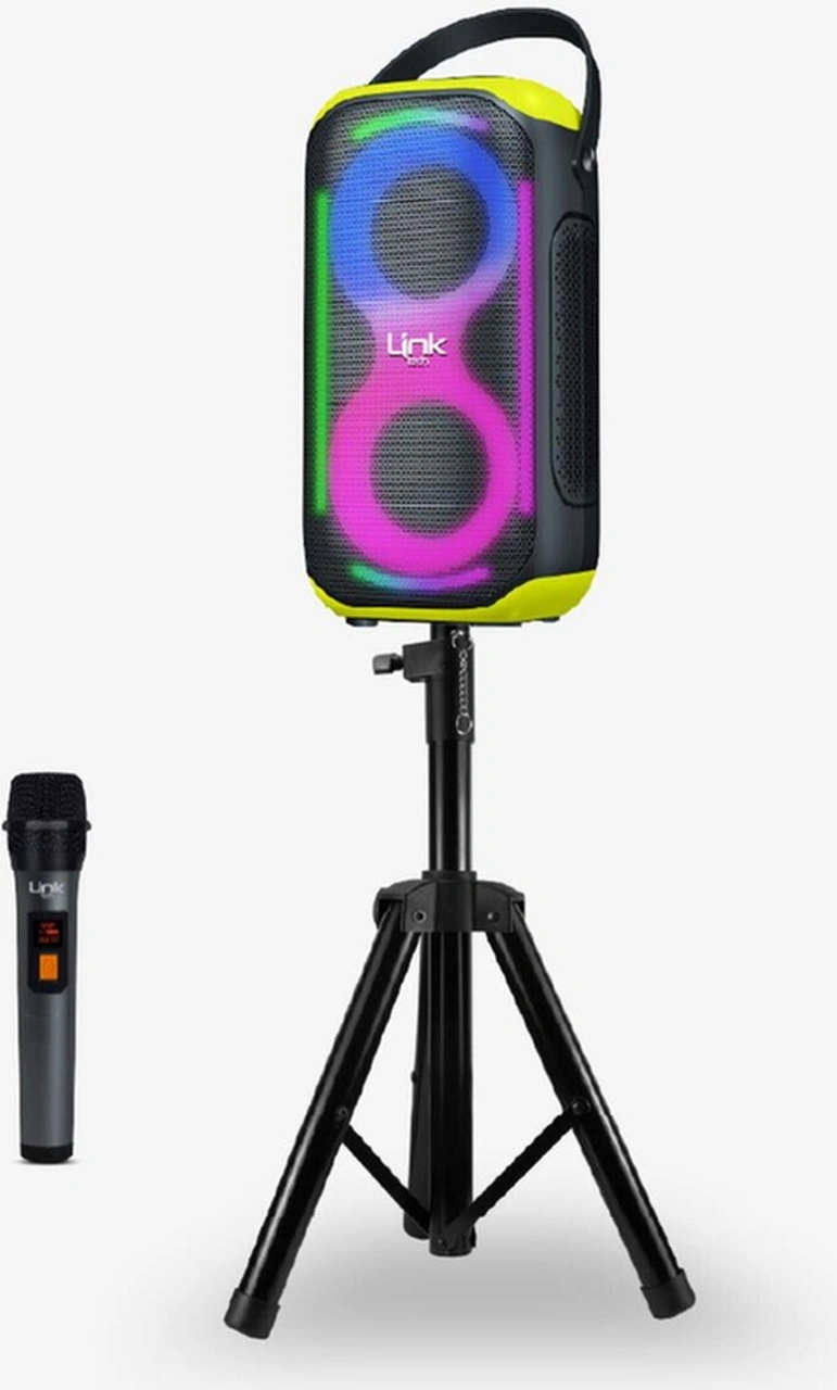 M404 Rgb Işıklı Ayaklı Mikrofonlu 50w Bluetooth Hoparlör-114194