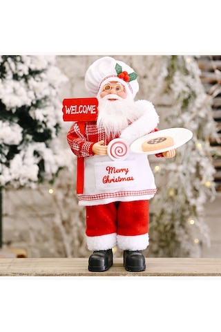 Geeroyoo Yılbaşı Dekorasyonu: Ayakta Şapkalı Noel Baba Figürü, Pratik Ve Dayanıklı