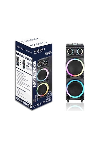 Hepu 930 2 Mikrofonlu Bluetooth Hoparlör Parti Boy