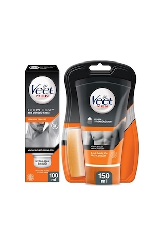 Veet Men Duşta Tüy Dökücü Krem 150 ML + Men Koltuk Altına Özel Tüy Dökücü Krem 100 ML