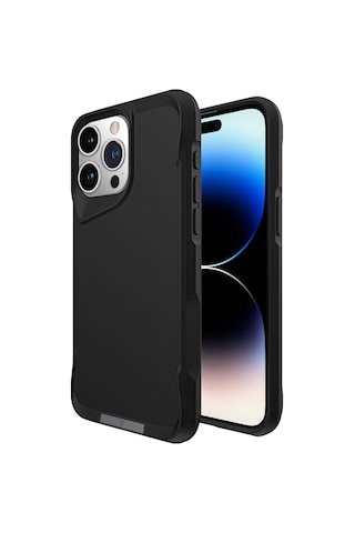 Apple Uyumlu iPhone 15 Pro Uzrm Aihttg Kenarlı T-max Mat Standlı Kılıf-lacivert Lacivert