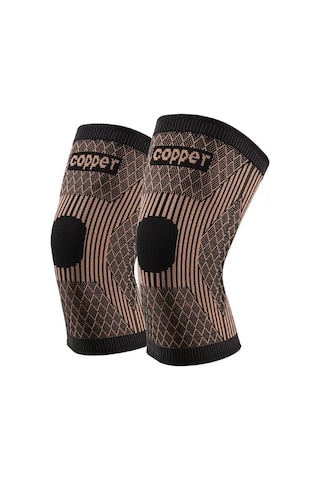 Jialan Spor Ve Artrit Ağrısı Ve Desteği İçin Bakır Dizlik - Spor Kahverengi