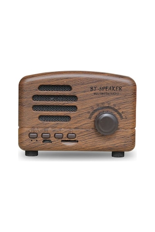 Wezone Klasik Desenli Kablosuz Bluetooth Hoparlör - 3w Güç, 10m Mesafe, Fm/tf Kart Desteği, Nostaljik Masa Dekoru