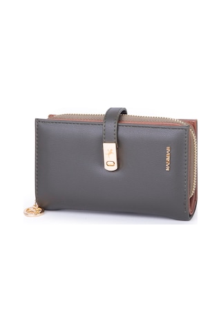 Nas Bag Kadın Orta Boy Kartlık Kağıt Para Ve Bozuk Para Tasarımına Sahip Haki Taba Dona 16x9 Cm