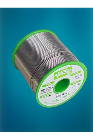 Kurtel Kurşunsuz Lehim Teli Sn99,3Cu0,7 Ncl30 Pastalı 500G Kurtel Kurşunsuz Lehim Teli Sn99,3Cu0,7 Ncl30 Pastalı 500G
