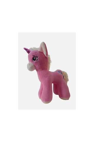 Peluş Boynuzlu At Pony Unicorn 40 Cm Pembe