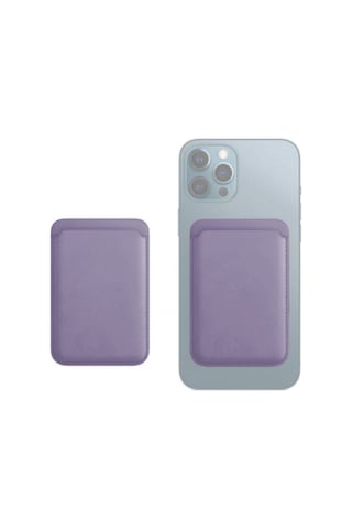 Ally Apple iPhone Uyumlu 14-13-12'ler İçin Deri Cüzdan Magsafe Kartlık Cüzdan - Kılıf- 5775 Lila