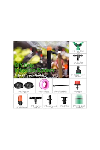 Çok Renkli Bitki Sulama Damla Sulama Kiti Nozullar Ile Diy Sulama