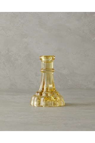 English Home Cyrstal Cam Şamdan Amber Amber