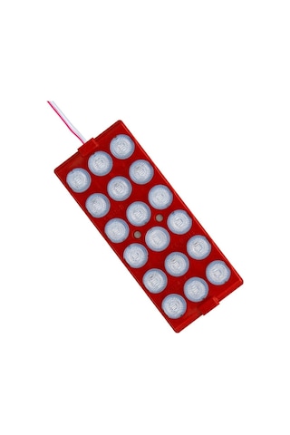 MODUL LED 12V 6W KIRMIZI 18 LEDLİ YANIP SÖNEN 2Lİ PAKET 13960-28