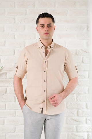 Advante Yaka Düğmeli Dokulu Slimfit Erkek Gömlek 001