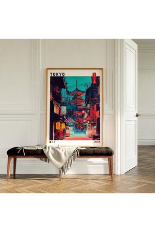 Japon Tokyo Posteri, Japandi Duvar Sanatı, Japon Duvar Sanatı, Japon Estetik Posteri
