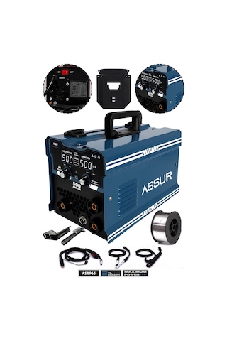 500 Amper 3'ü 1 Arada Gazsız Gazaltı Mıg/mma/tıg Lift İnverter Kaynak Makinesi 220v Dijital Ekranlı-3197