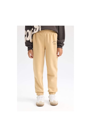 DeFacto Kız Çocuk Standart Fit Beli Paçası Lastikli Baskılı Jogger Eşofman Altı D2295A824WNBG68 Bej