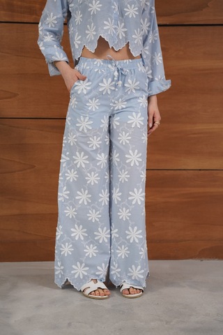 Verymoda D 2913 Nakışlı Pantolon D2913 Mavi