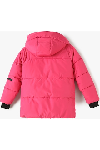 Koton Oversize Kapşonlu Şişme Mont Kapaklı Cepli Pembe 4wkg00021aw 4WKG00021AW293 Gülkurusu
