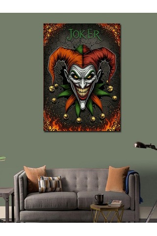 Kanvas Tablo Korkutucu Joker Ve Gülen Yüz 70cmx100cm