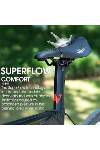 Novahub Yüksek Esneklikli Ergonomik Rahat Bisiklet Sele, Havadar Pratik Çok Renkli Beyaz/red/siyah/sbk/mavi/gs/mb Çok Renkli