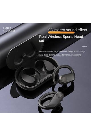 Spor Asılı Kulak - Kablosuz Bluetooth Kulaklık Gürültü Azaltma Enc Ultra - Uzun Pil Ömrü Suya Dayanıklı Uzun Kulağa Zarar Vermez