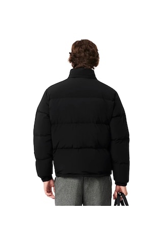 Lacoste Relaxed Fit Down Fill Mens Jacket Gizlenebilir Kapüşonlu Rahat Kesim Suya Dayanıklı Erkek Kaz Tüyü Mont Siyah Siyah