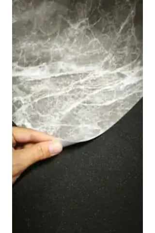 1,2 Mm Mermer Desenli M-10 Şeffaf Pvc Lamineli Kalın Kaymaz Masa Örtüsü