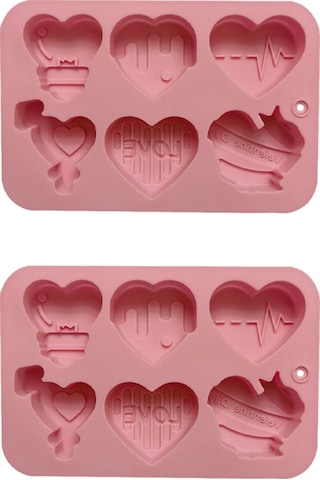 Gildedwill Aşk Kalp Çikolata Silikon Kalıp Şeker Bisküvi Kalıbı Aşk Buz Tepsisi Pişirme Aracı Hediye Aşk Fondan Kek Mum Kalıbı