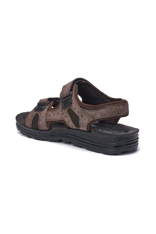 Günlük Unisex Kalın Anatomik Taban Cırtlı Ayarlanabilir Plaj Havuz Deniz Sandalet 037-337-183 Eski Kahve