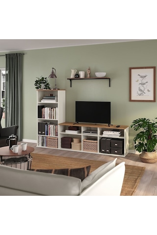 Tv Ünitesi, Beyaz, 216x38x140 Cm Beyaz