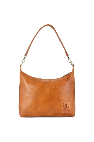 Berliner Bags Vintage Omuz Çantası Bella, Deriden Hobo El Çantası, Kadınlar Için Şık Kova Çanta Kahverengi
