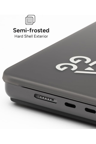 Zagg Hardshell Apple Uyumlu MacBook Pro 14" M4/m3/m2/m1 Kılıf Dumanlı Siyah